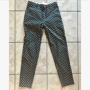 H&M emerald patterned trousers
